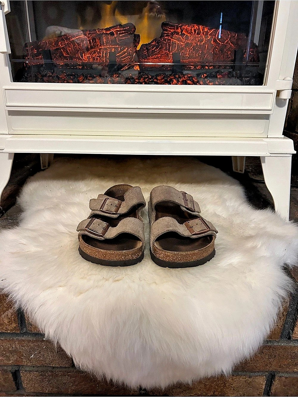 Birkenstock Arizona Soft Footbed Suede Leather Brown Sandals